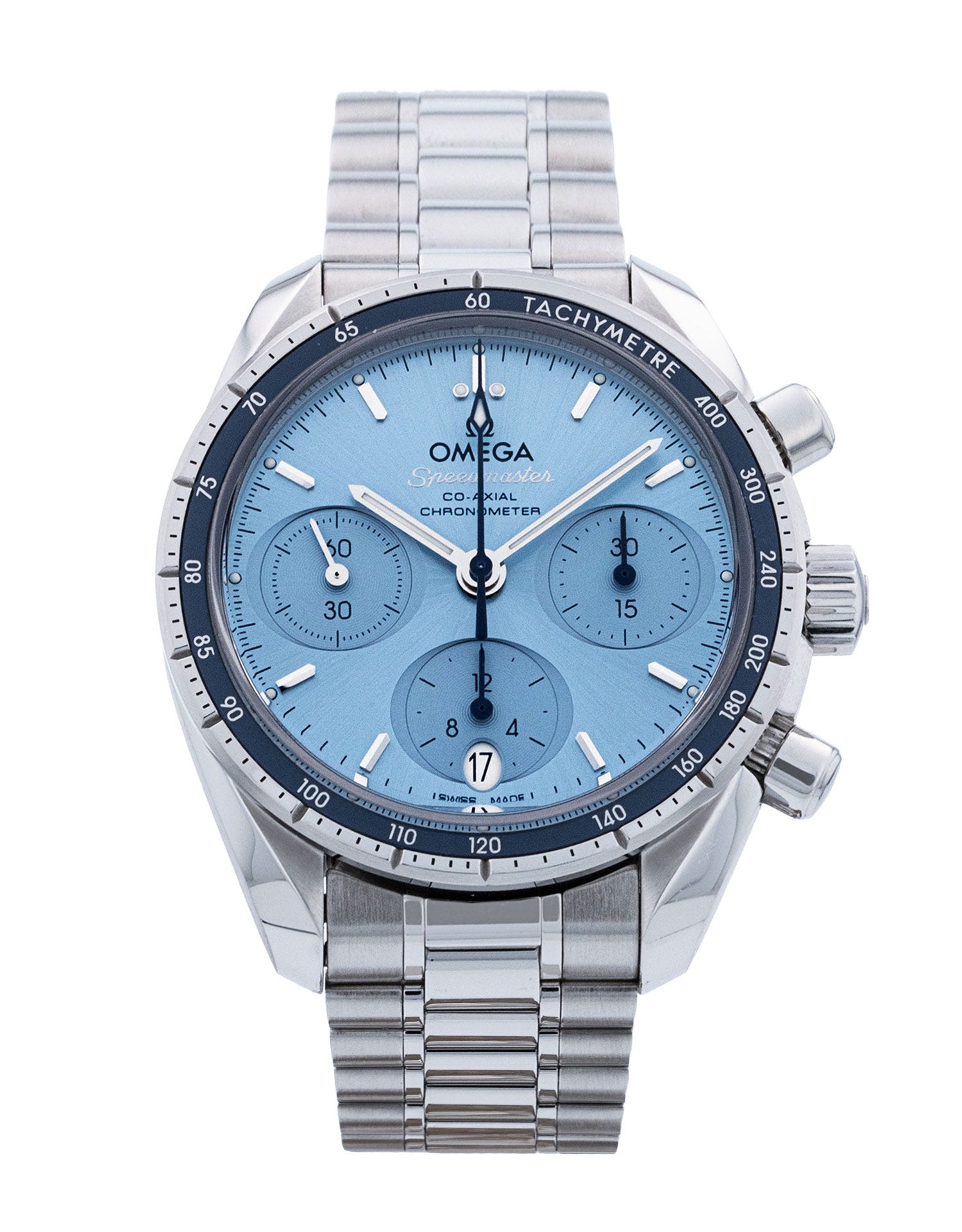 Omega Speedmaster 38 - cadran Baton bleue